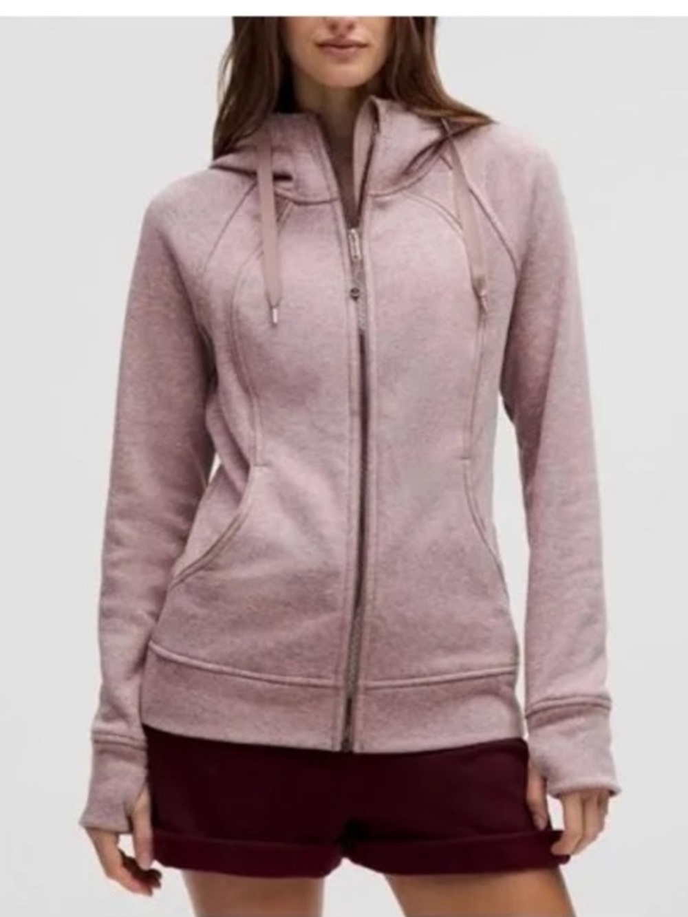 lululemon plush velour Heathered twilight Rose Full-Zip Hoodie